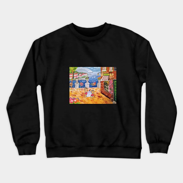 Italy Cafe Crewneck Sweatshirt by PaintstopbyNandini